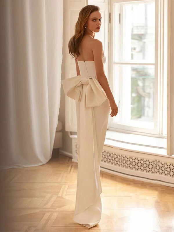 Dress Women's New Simple White Tube Top Slim